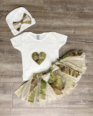 Girls Multicam OCP Camo Shabby Chic Tutu