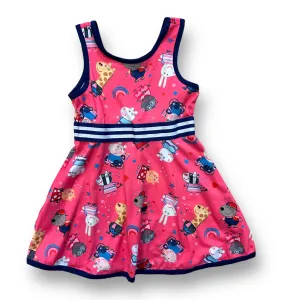 Girls Peppa Pig Size 3T Pink & Blue Sleeveless Soft Character Dress