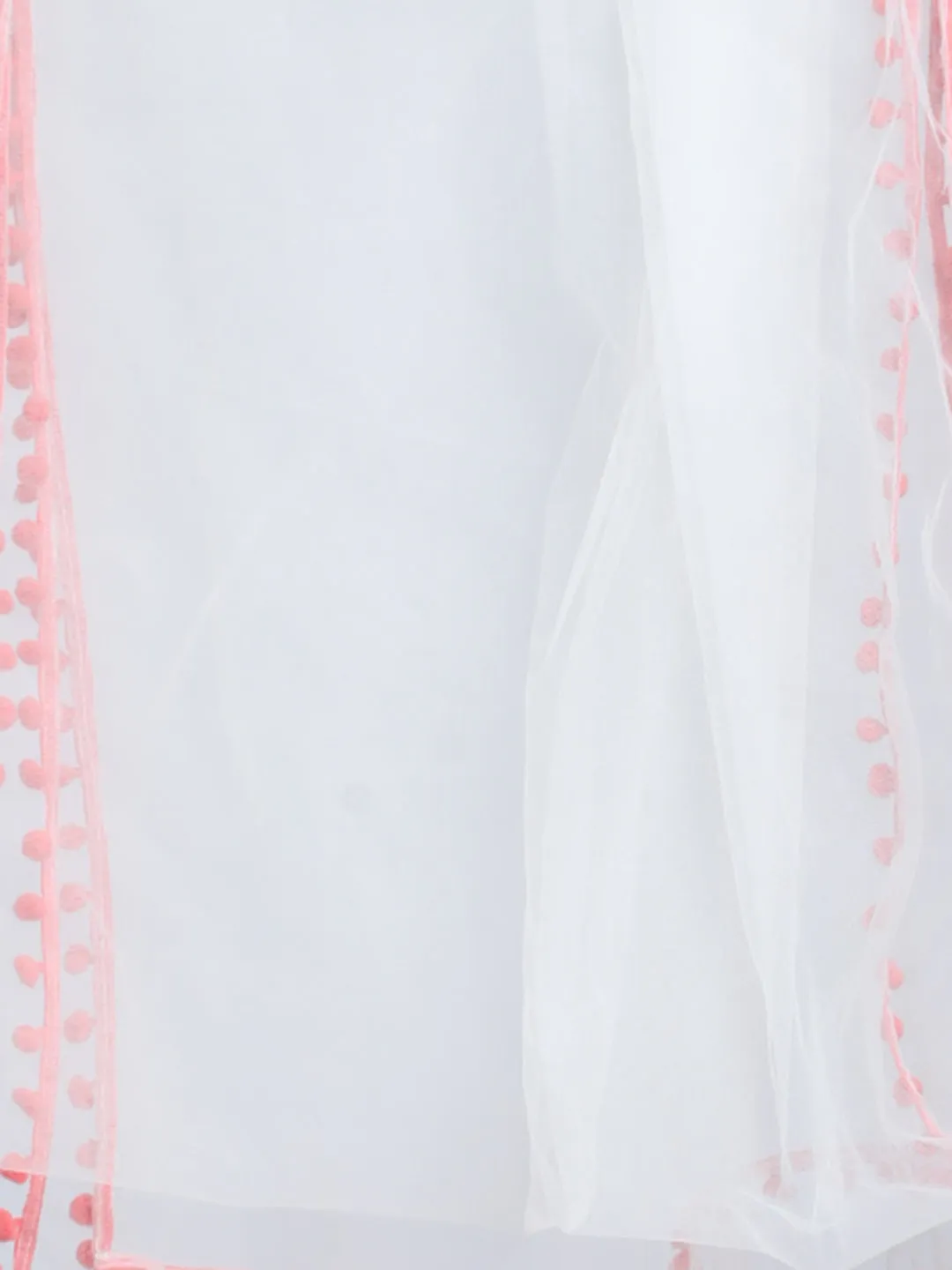 Girl's Pink And White Kurta And Trouser With Dupatta - Bitiya By Bhama