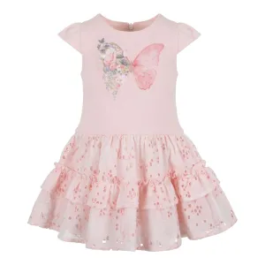 Girls Pink Butterfly Dress