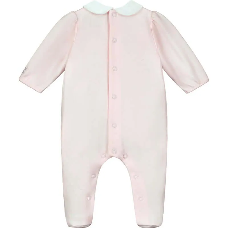 Girls Pink Cotton Ric Rac Babygrow