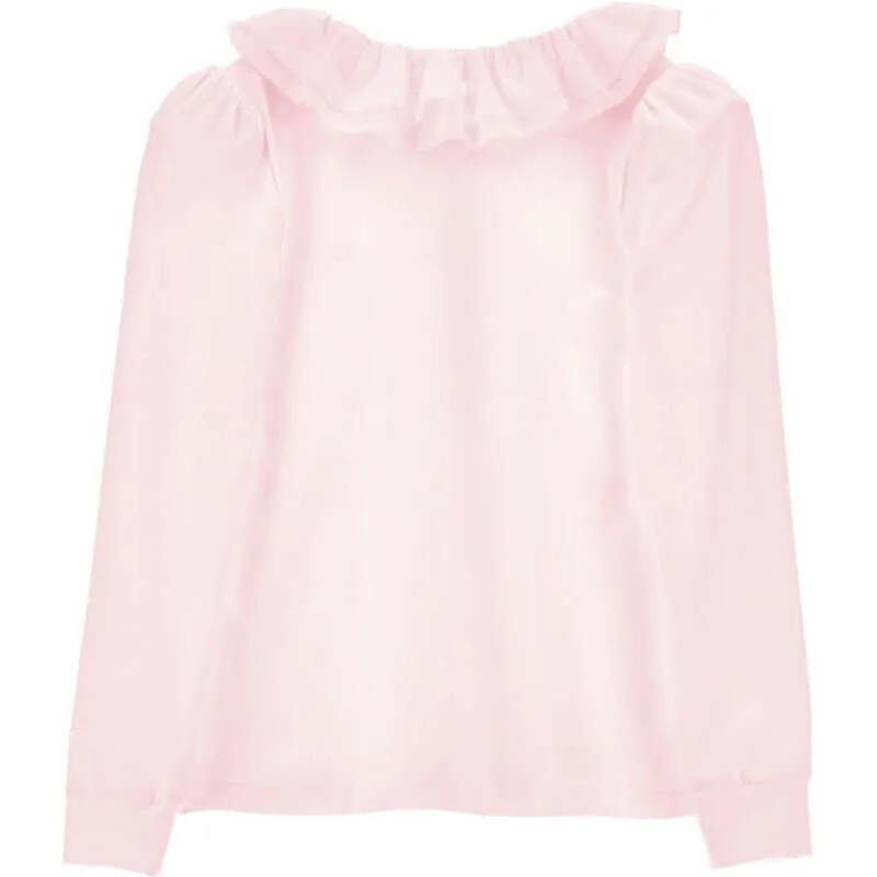 Girls Pink Frill Shirt