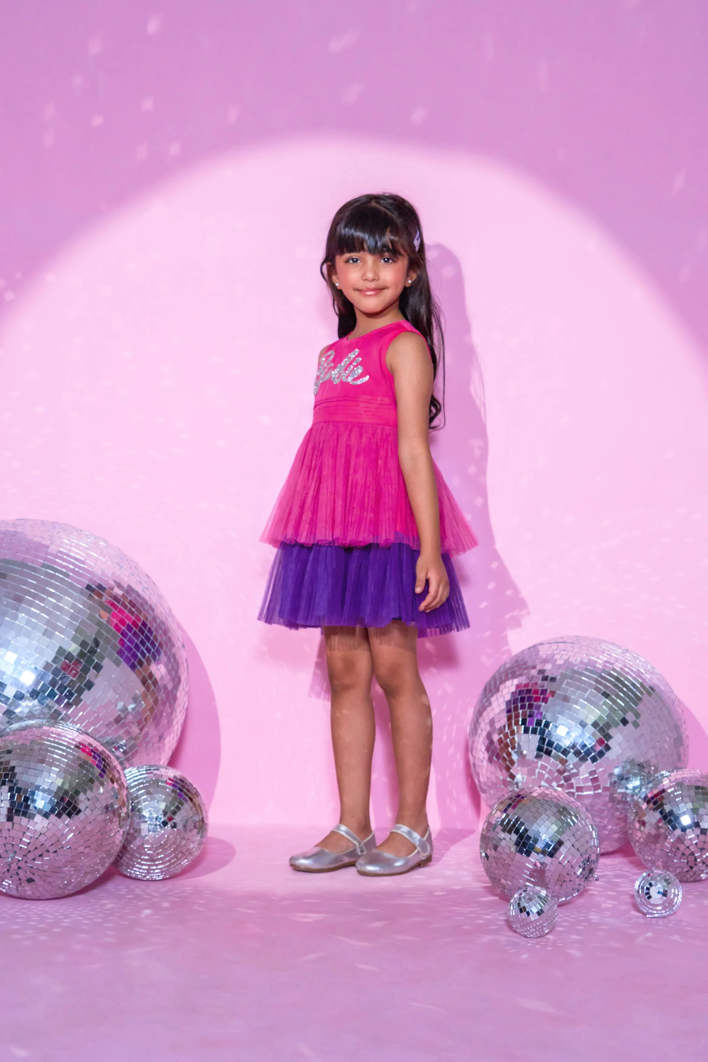 Girl's Pink Layered Dress - Lil Drama