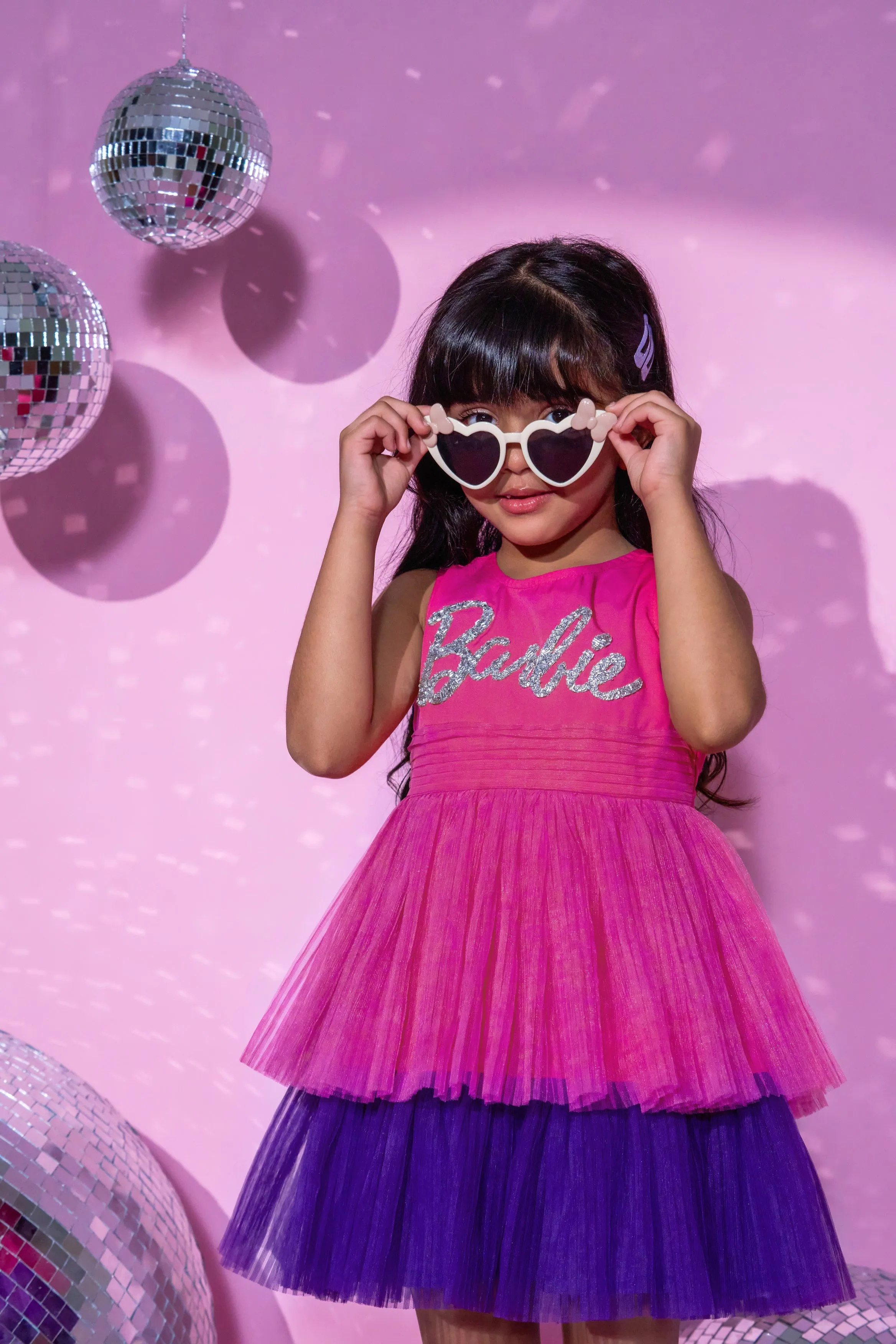 Girl's Pink Layered Dress - Lil Drama