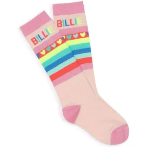 Girls Pink Striped Knee High Socks