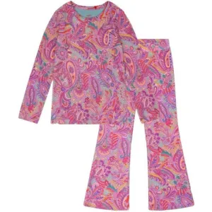 Girls Purple Paisley Legging Set