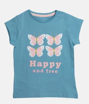 Girls T- shirt - Happy and Free