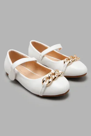 Girls White Chain Ballerina