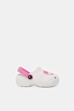 Girls White Hello Kitty Clog