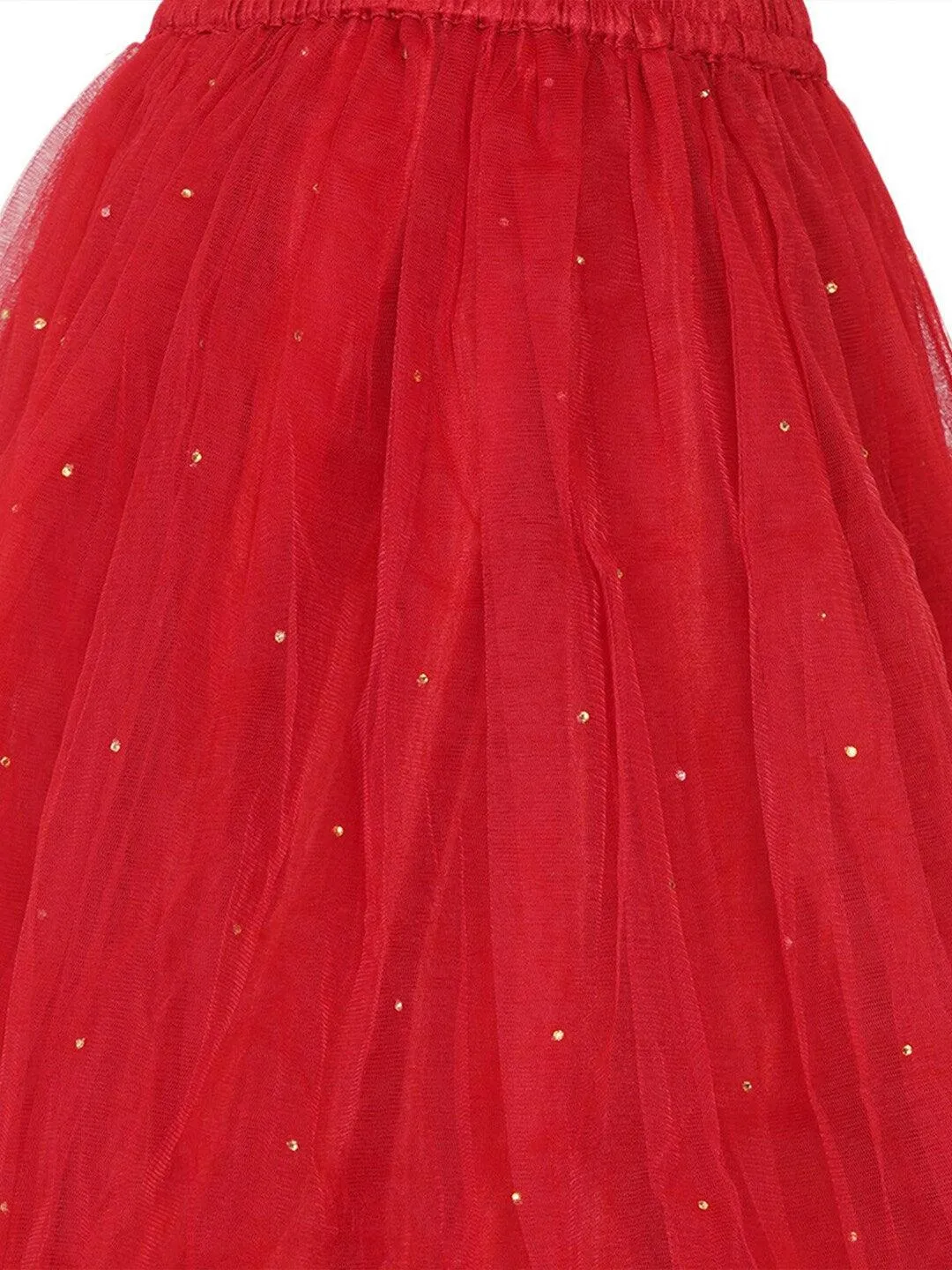 Girl's Yellow & Red Printed Ready to Wear Lehenga Choli - NOZ2TOZ KIDS