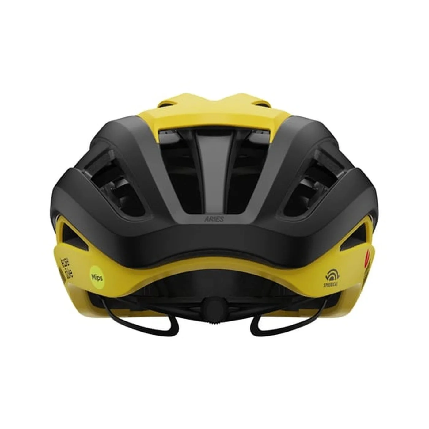 GIRO Aries Spherical Cycling Helmet - Black Yellow Matt