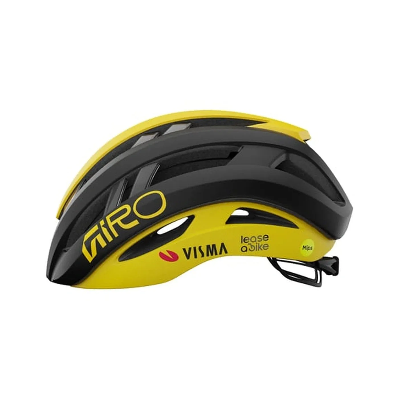 GIRO Aries Spherical Cycling Helmet - Black Yellow Matt