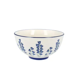 Gisela Graham 15cm Large Bluebells Stoneware Bowl