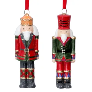 Gisela Graham Ceramic Nutcracker Decoration (Choice of 2)