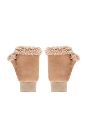 Gisella Women’s Shearling Gloves - Camel