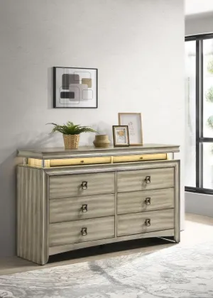 Giselle 8-drawer Dresser Rustic Beige