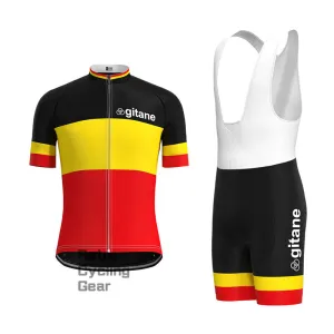 gitane Black-Red Retro Short Sleeve Cycling Kit