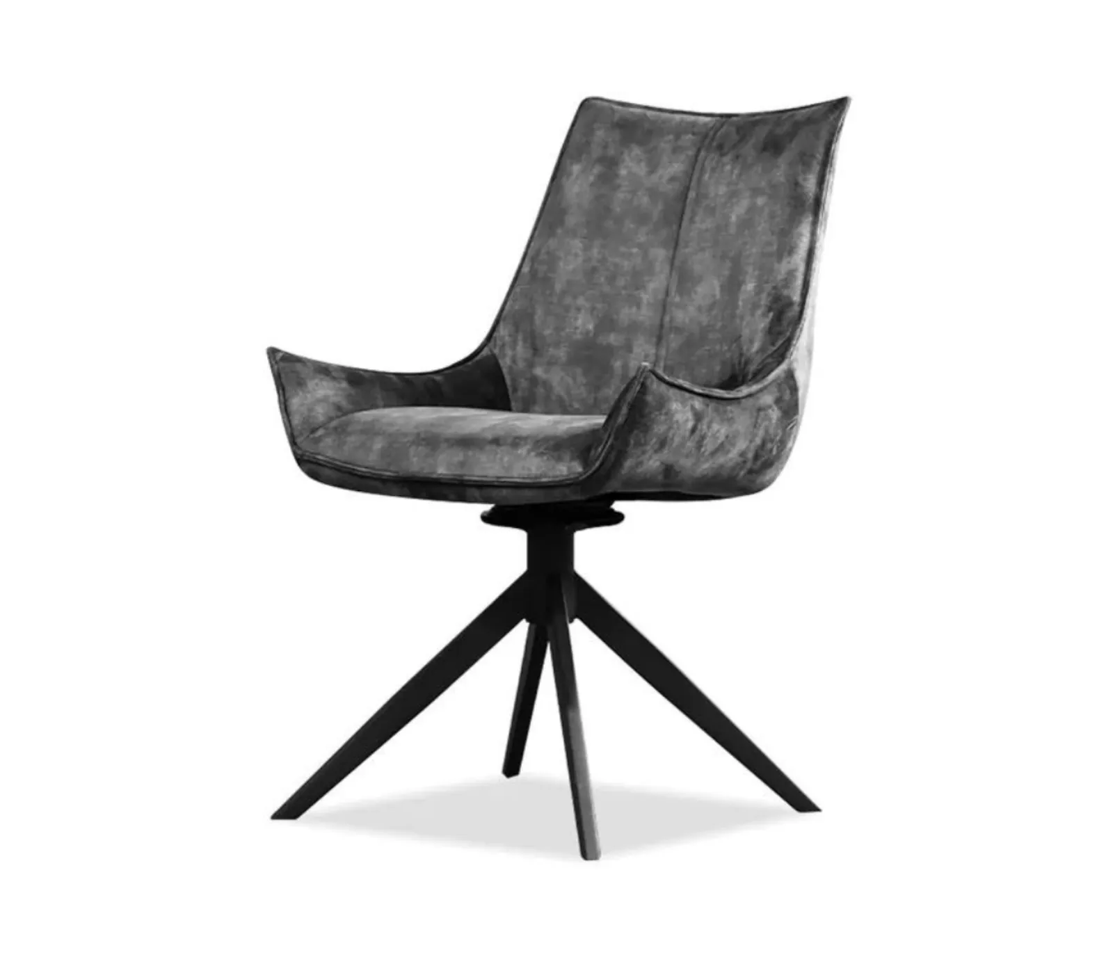 Giulia Swivel Side Chair - Anthracite Grey