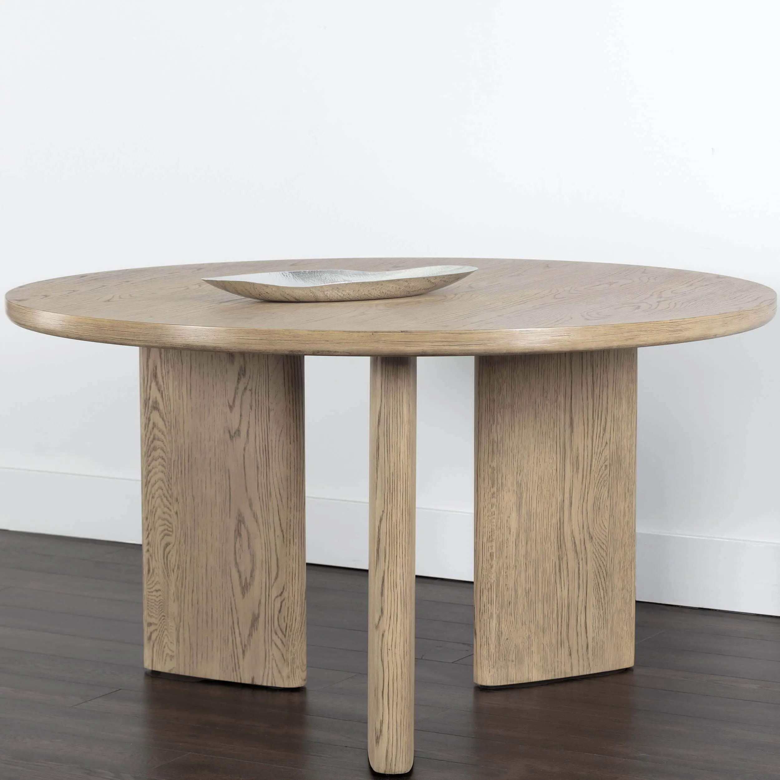 Giulietta Dining Table 55" Round, Weathered Oak