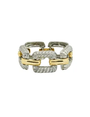 Givenchy Vintage Two Tone Twisted Rope Bracelet