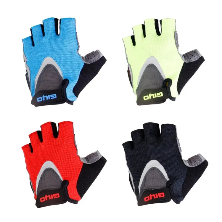 GIYO S-01 GEL Shockproof Cycling Half Finger Gloves Anti-slip Bicycle Gloves, Size: M(Red)