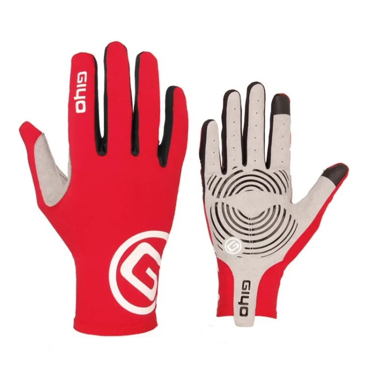 GIYO S-02 Bike Riding Long-finger Gloves, Size:XL(Red)