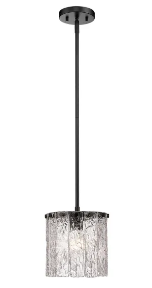 Glacier One Light Pendant in Matte Black