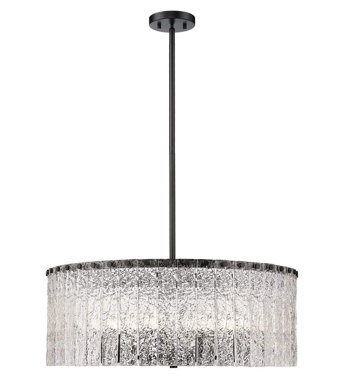 Glacier Ten Light Pendant in Matte Black