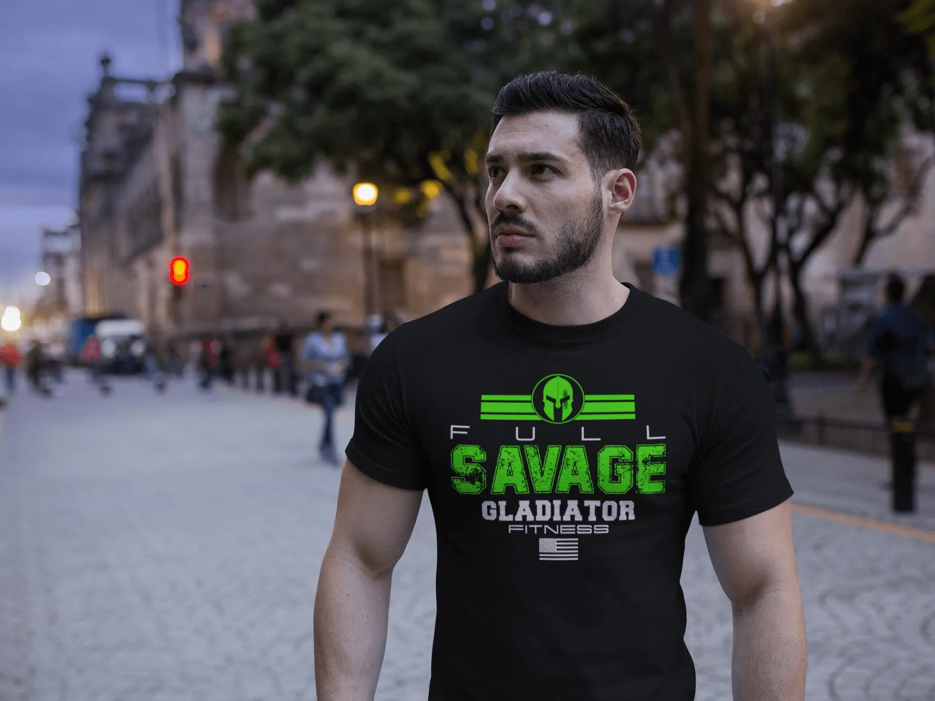 Gladiator Fitness - Full Savage- T shirt Design