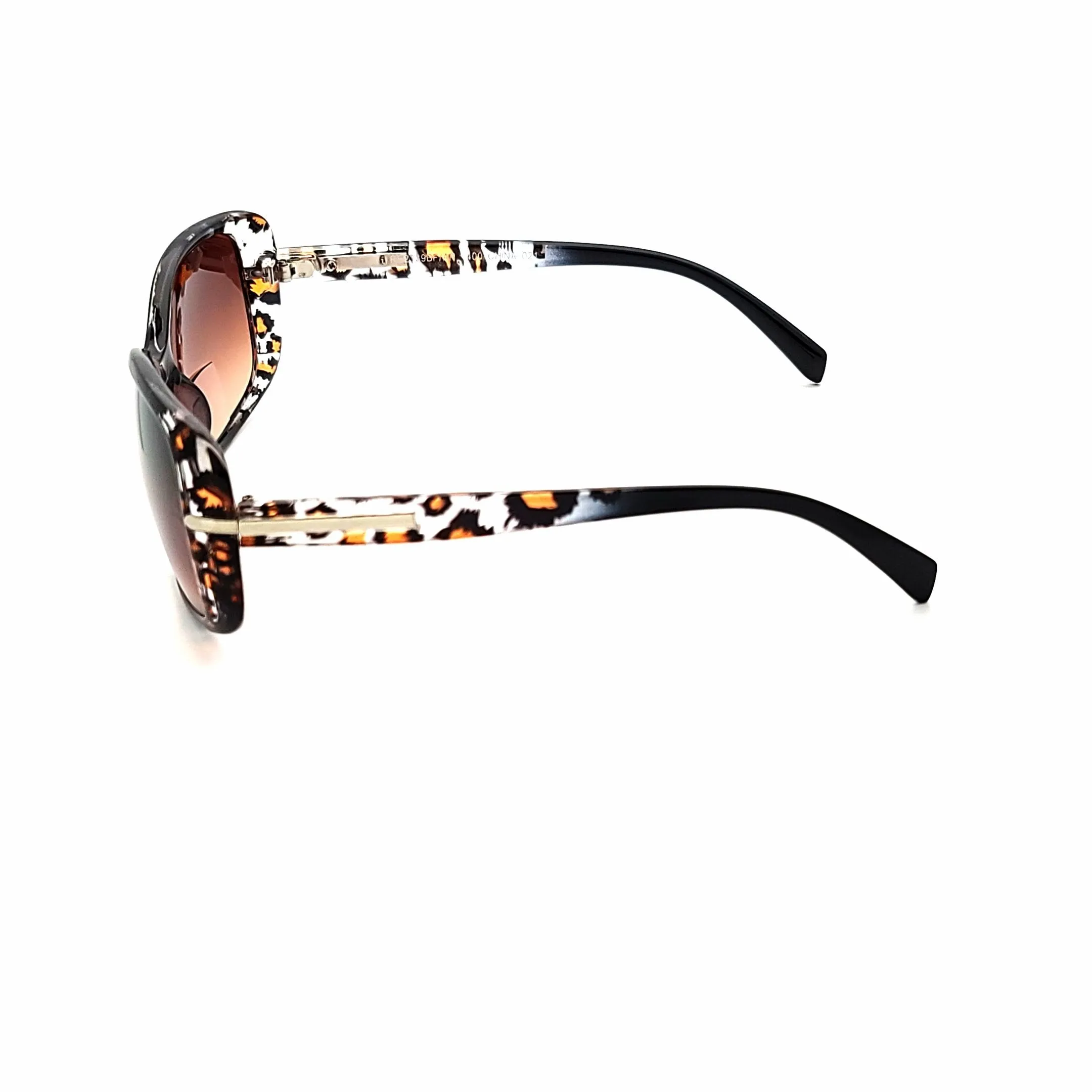 Glam Ladies Large Lens Leopard Print Bifocal Reading Sunglasses