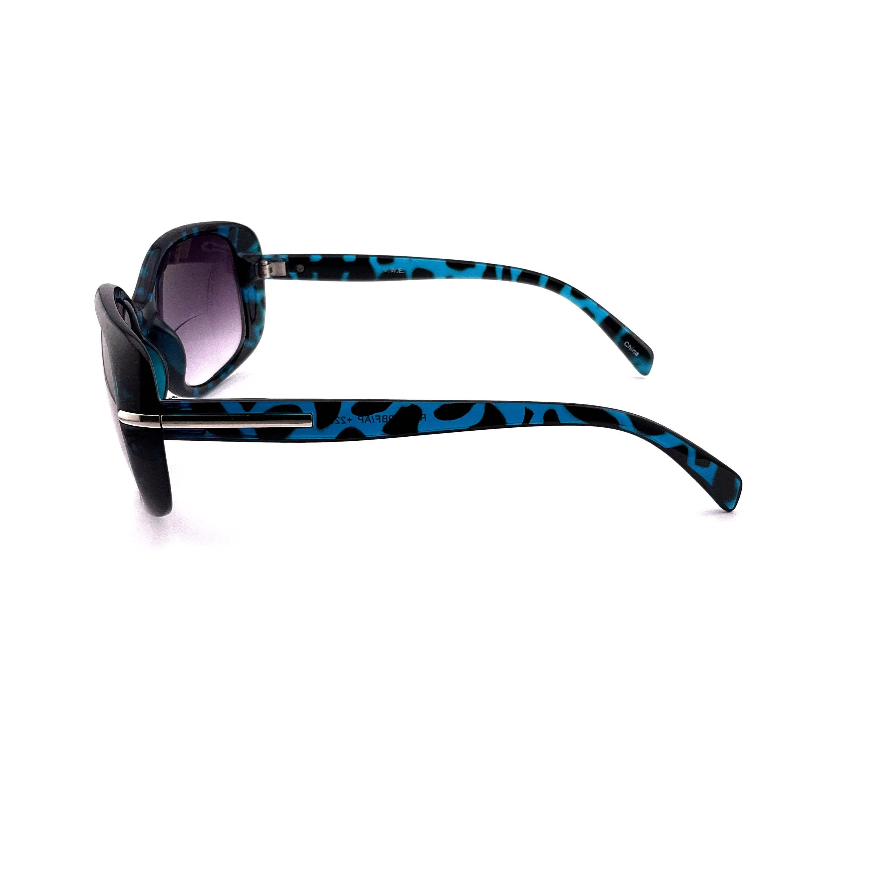 Glam Ladies Large Lens Leopard Print Bifocal Reading Sunglasses