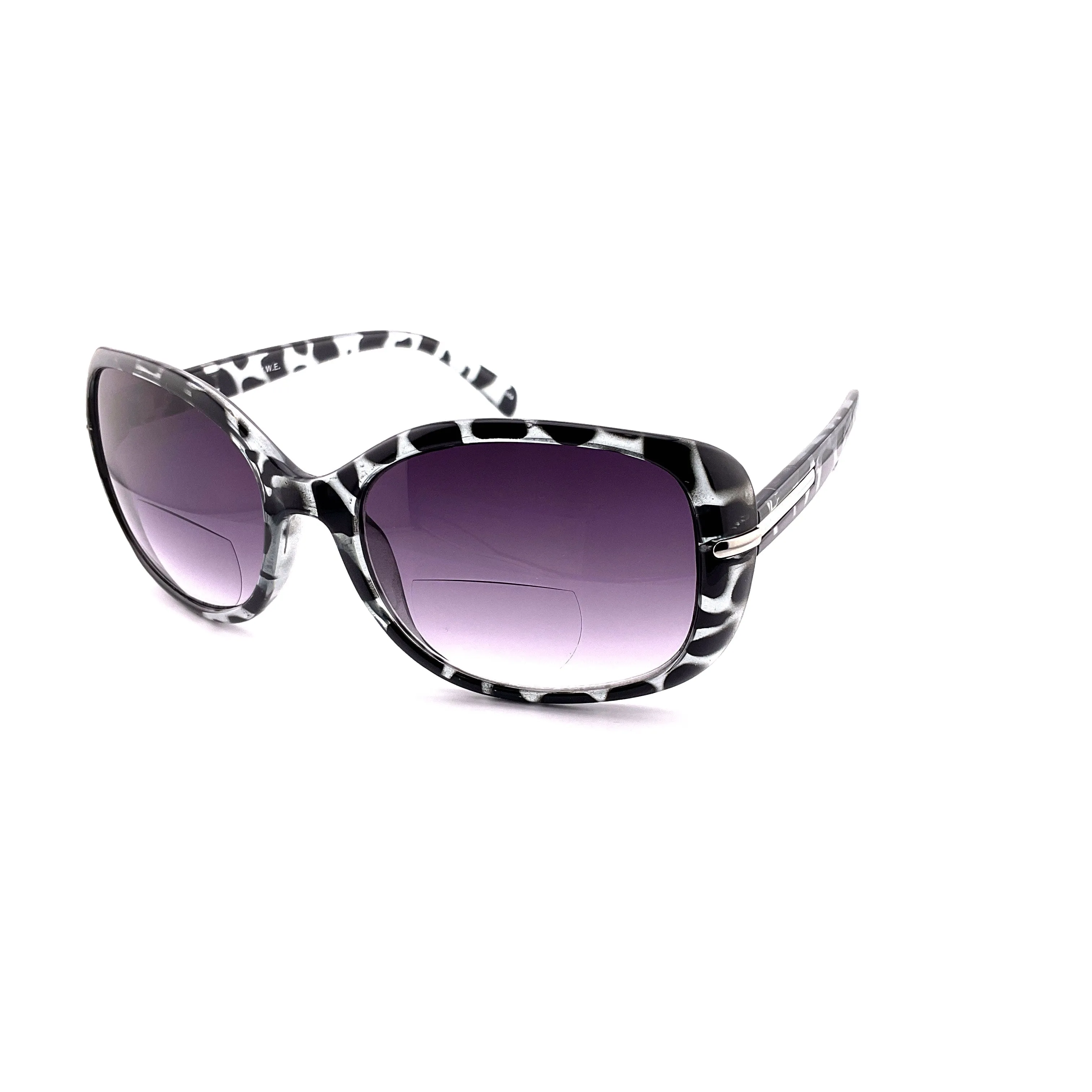 Glam Ladies Large Lens Leopard Print Bifocal Reading Sunglasses