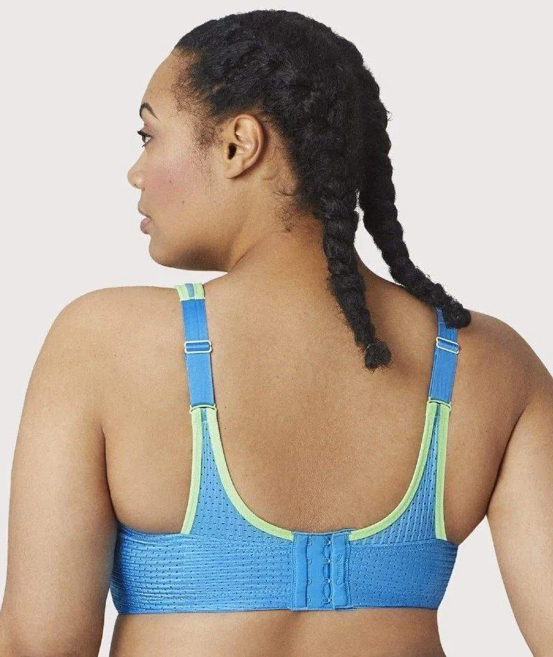 Glamorise Custom Control Wire-Free Sports Bra - Blue/Green