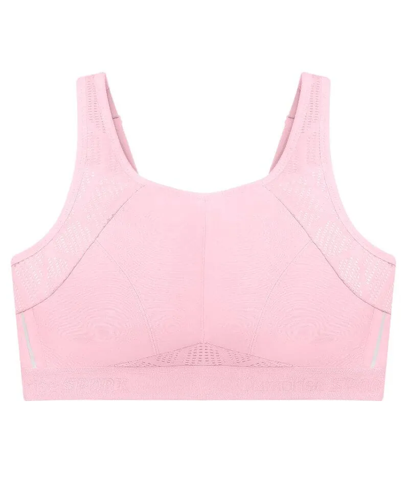 Glamorise No-Bounce Camisole Wire-Free Sports Bra - Parfait Pink