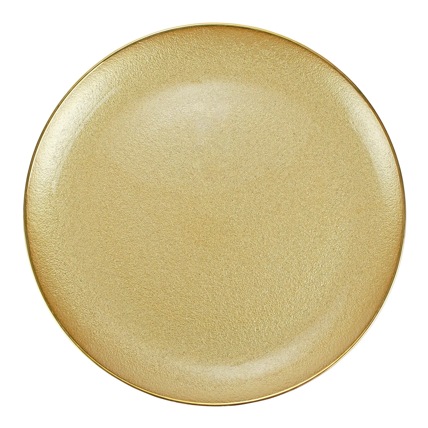 Glass Metallic Gold Platter