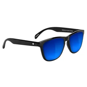 Glassy Deric Sunglasses - Black/Blue Mirror