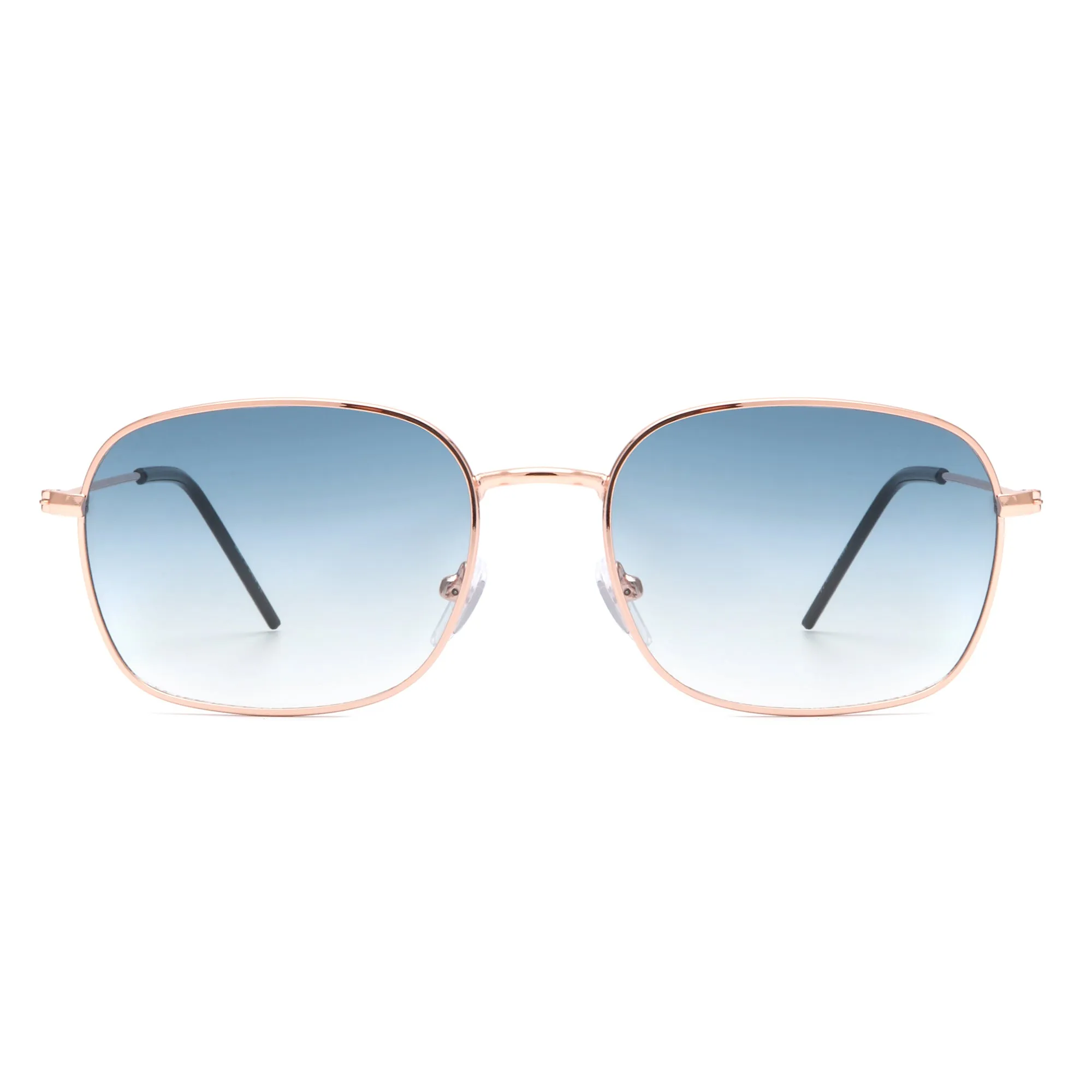 Gleam - Square Flat Top Tinted Retro Fashion Sunglasses