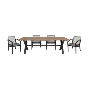 Glendora Beckham - Outdoor Patio Live Edge Dining Set