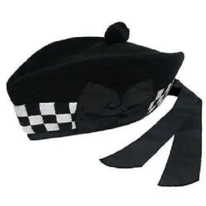 Glengarry Hat Black & White Diced