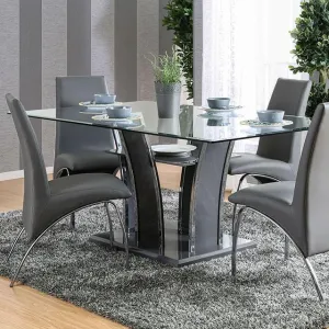 Glenview I Gray/Chrome Dining Table