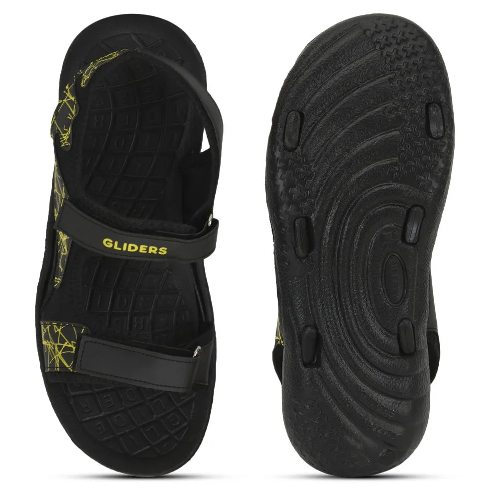 Gliders (Black) Casual Sandals For Men JOCKEY-E By Liberty