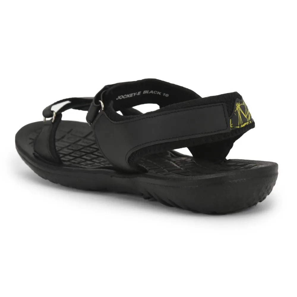 Gliders (Black) Casual Sandals For Men JOCKEY-E By Liberty