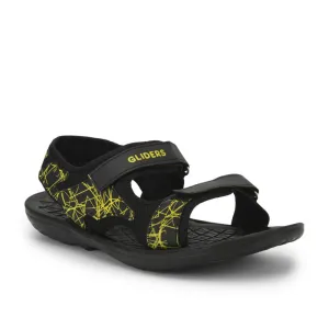 Gliders (Black) Casual Sandals For Men JOCKEY-E By Liberty