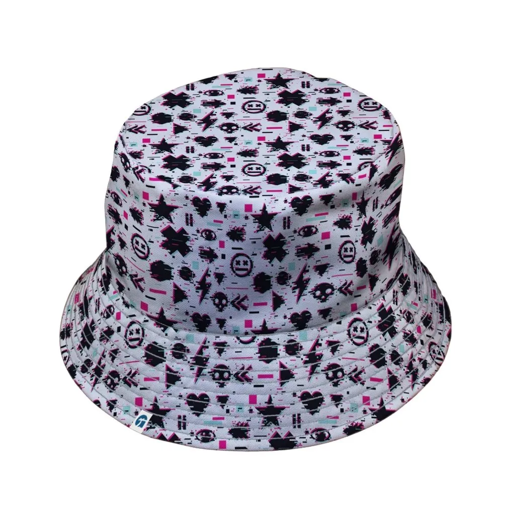 Glitchy Game Effects Video Game Bucket Hat