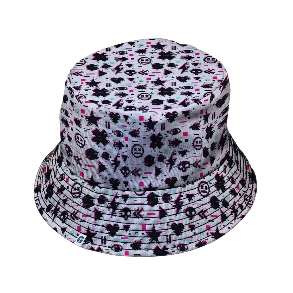 Glitchy Game Effects Video Game Bucket Hat