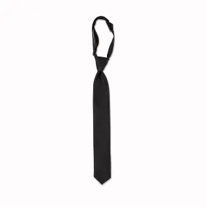 Glitter Long Tie - Obsidian