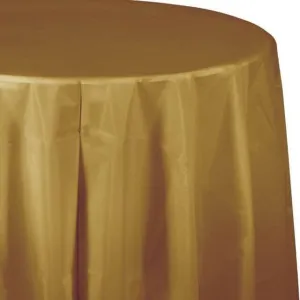 Glittering Gold Oct Round Tablecover