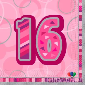 Glitzy Pink - 16th Napkins