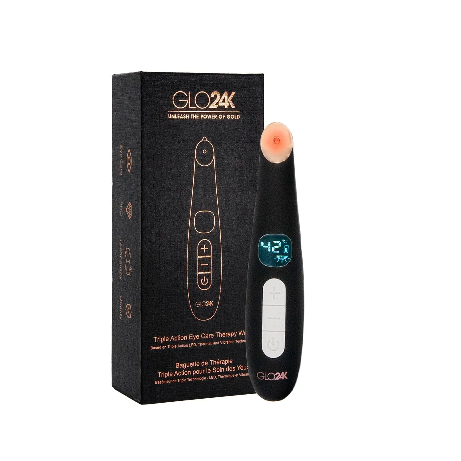 GLO24K Triple Action Eye Care Therapy Wand