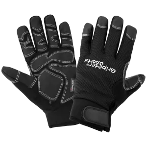 Global Glove Gripster Sport Low Temperature, Insulated and Synthetic Leather Gloves - Black